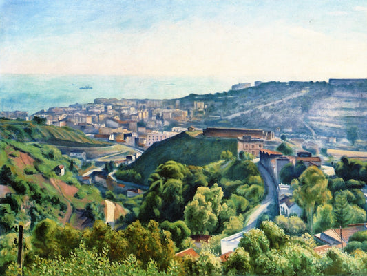 Algiers, View from Montplaisant, vintage artwork by Albert Marquet, 12x8" (A4) Poster