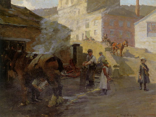 e Blacksmiths Forge, Newlyn by Harold Charles Francis Harvey,16x12(A3) Poster