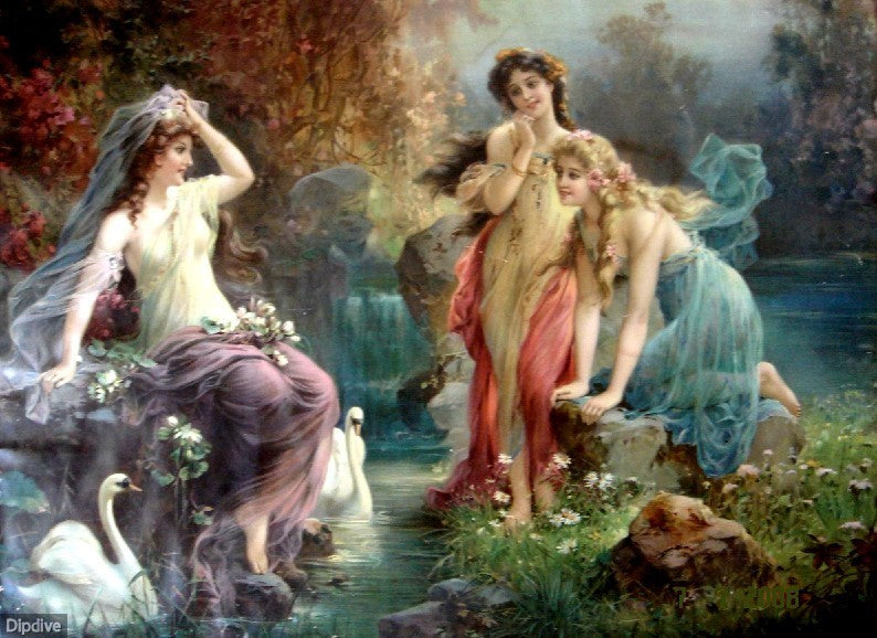 In the Angel's Garden by Hans Zatzka,A3(16x12")Poster