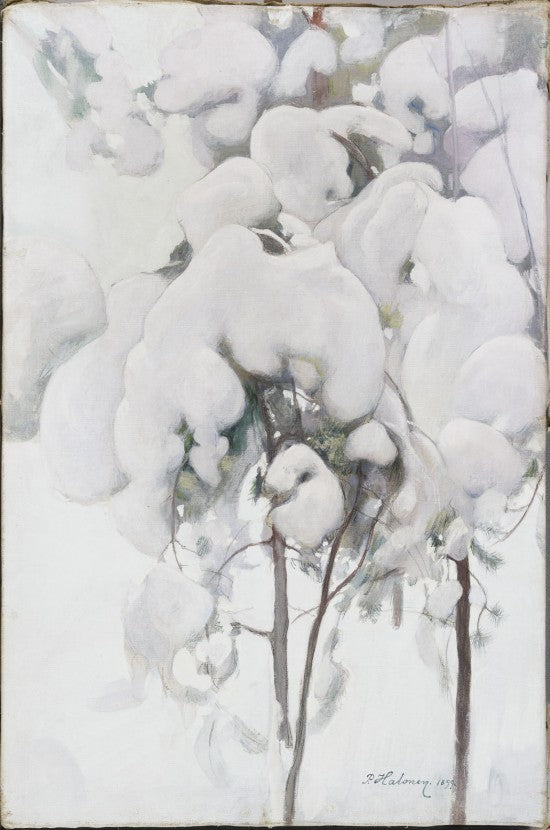 Pines under the Snow, vintage artwork by Pekka Halonen, 12x8" (A4) Poster