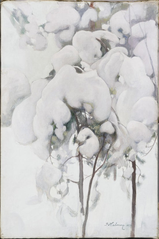 Pines under the Snow, vintage artwork by Pekka Halonen, 12x8" (A4) Poster