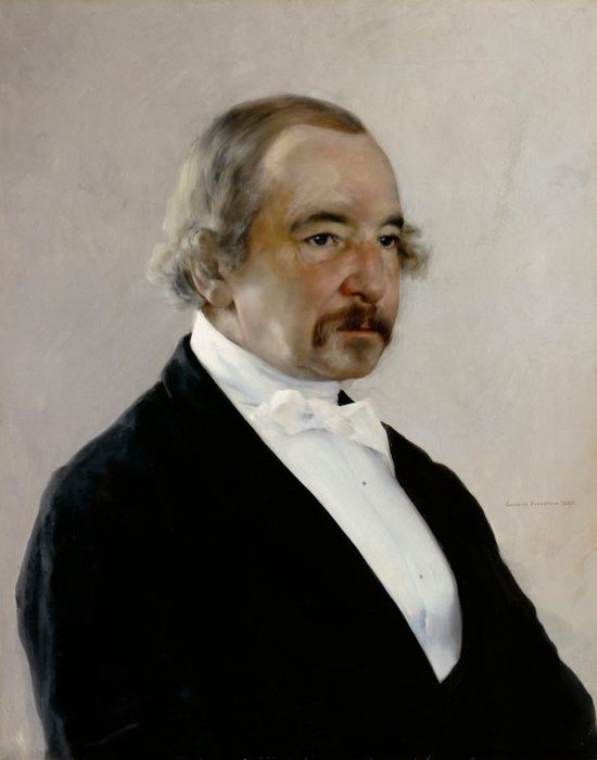 Portrait of Zacharias Topelius, vintage artwork by Gunnar Berndtson, 12x8" (A4) Poster