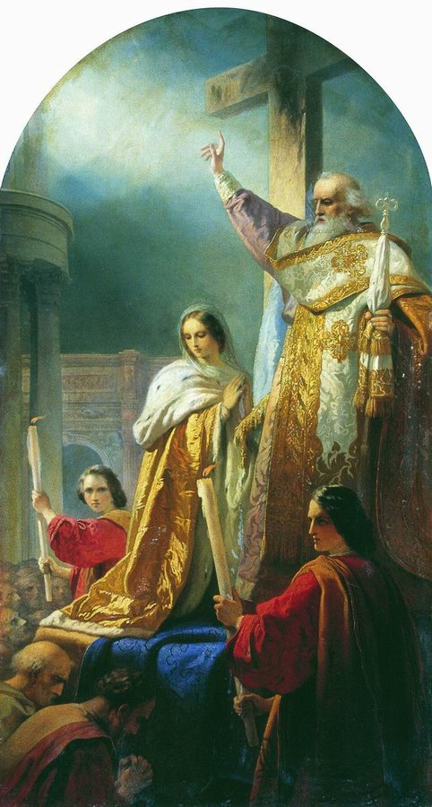 Building the Cross, vintage artwork by Karl von Neff, A3 (16x12") Poster Print