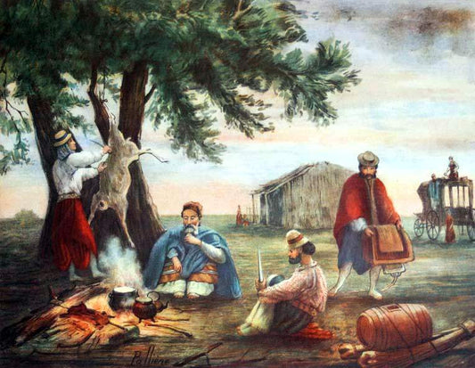 La Posta de San Luis, vintage artwork by Jean Leon Pallière, 12x8" (A4) Poster