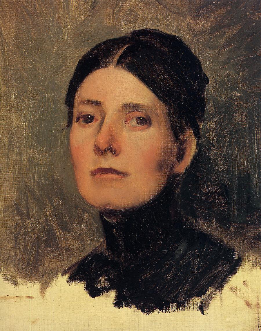 Portrait of Elizabeth Boott, vintage artwork by Frank Duveneck, 12x8" (A4) Poster
