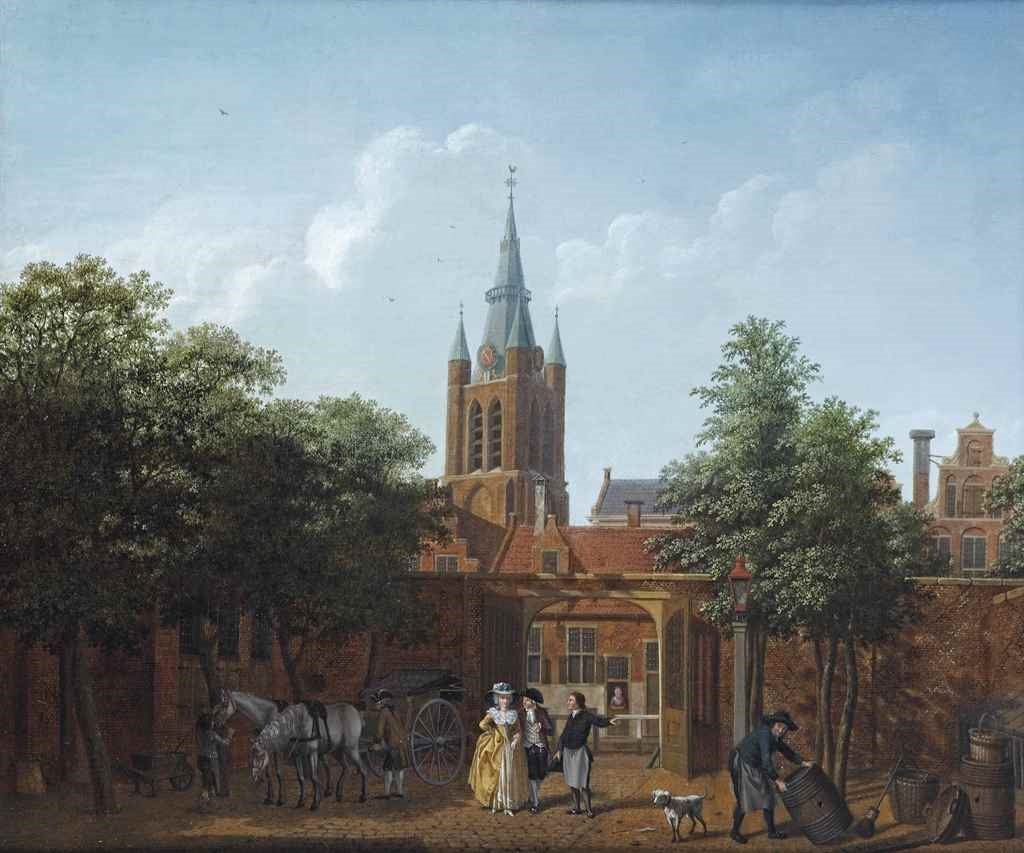 A View of Delft, vintage artwork by Isaak Ouwater, 12x8" (A4) Poster