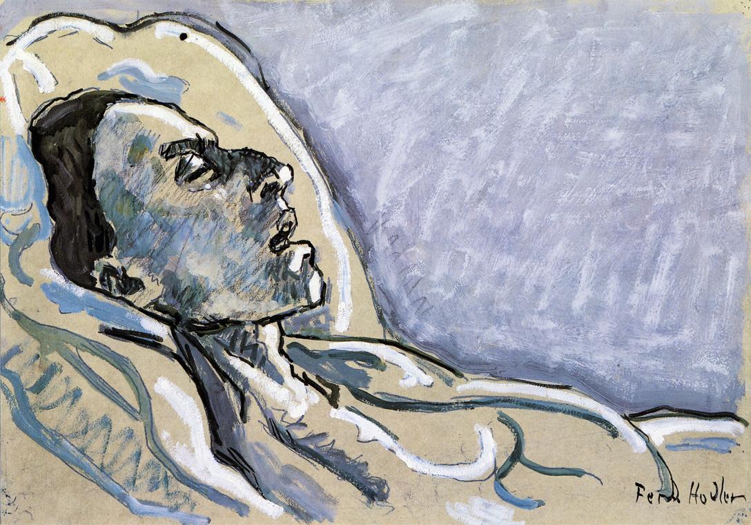 The Dying Valentine Gode-Darel, vintage artwork by Ferdinand Hodler, 12x8" (A4) Poster