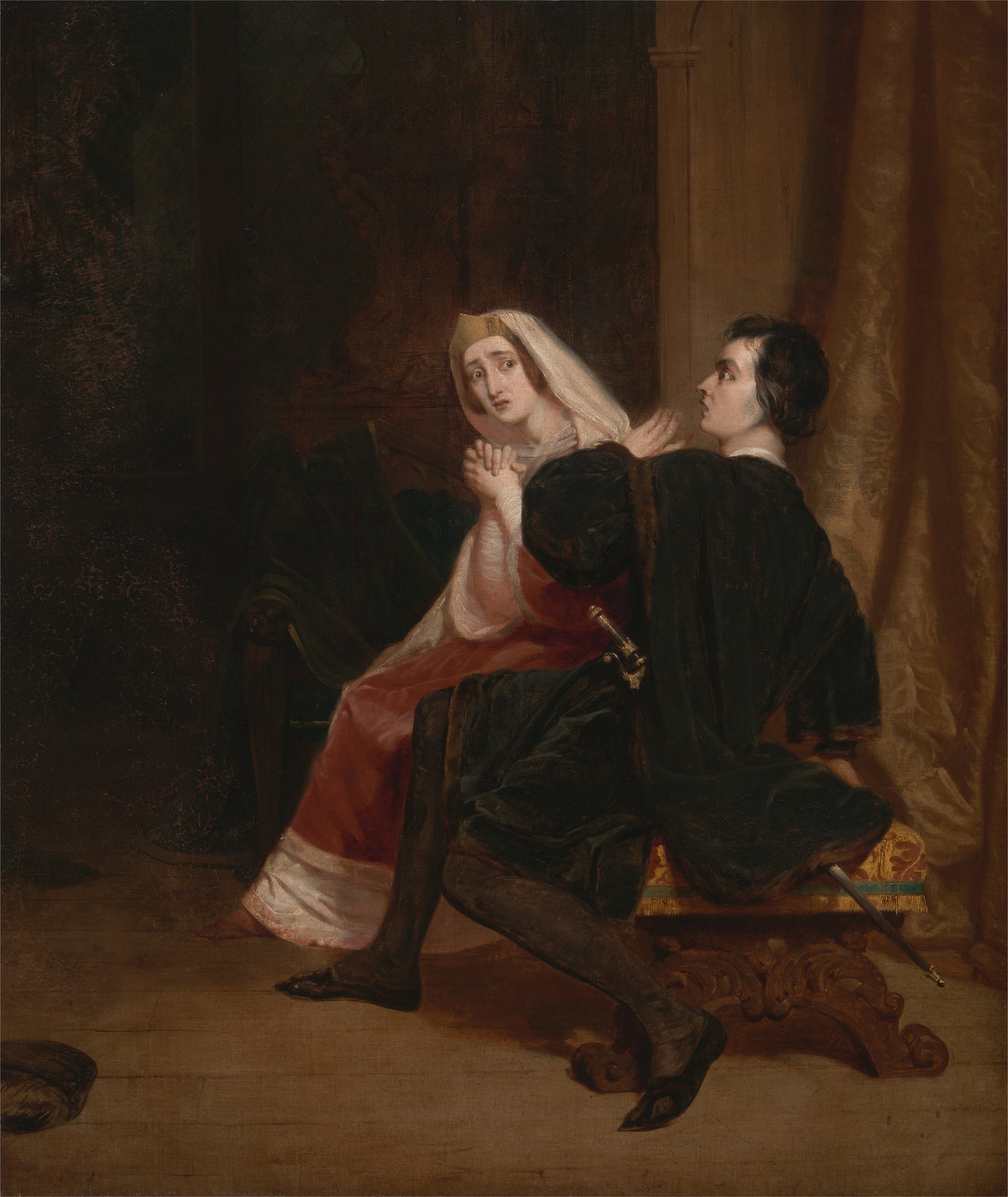 Hamlet and his Mother; The Closet Scene, vintage artwork by Richard Dadd, A3 (16x12") Poster Print