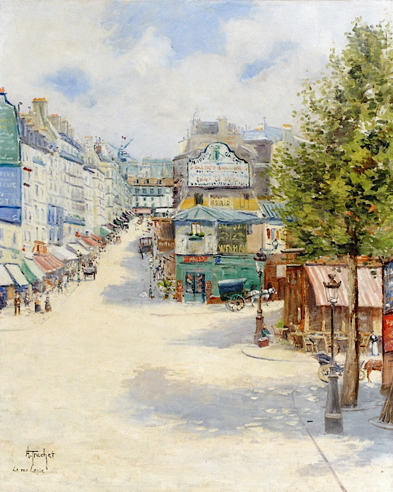 The Rue Lepic by Louis Abel-Truchet,A3(16x12")Poster
