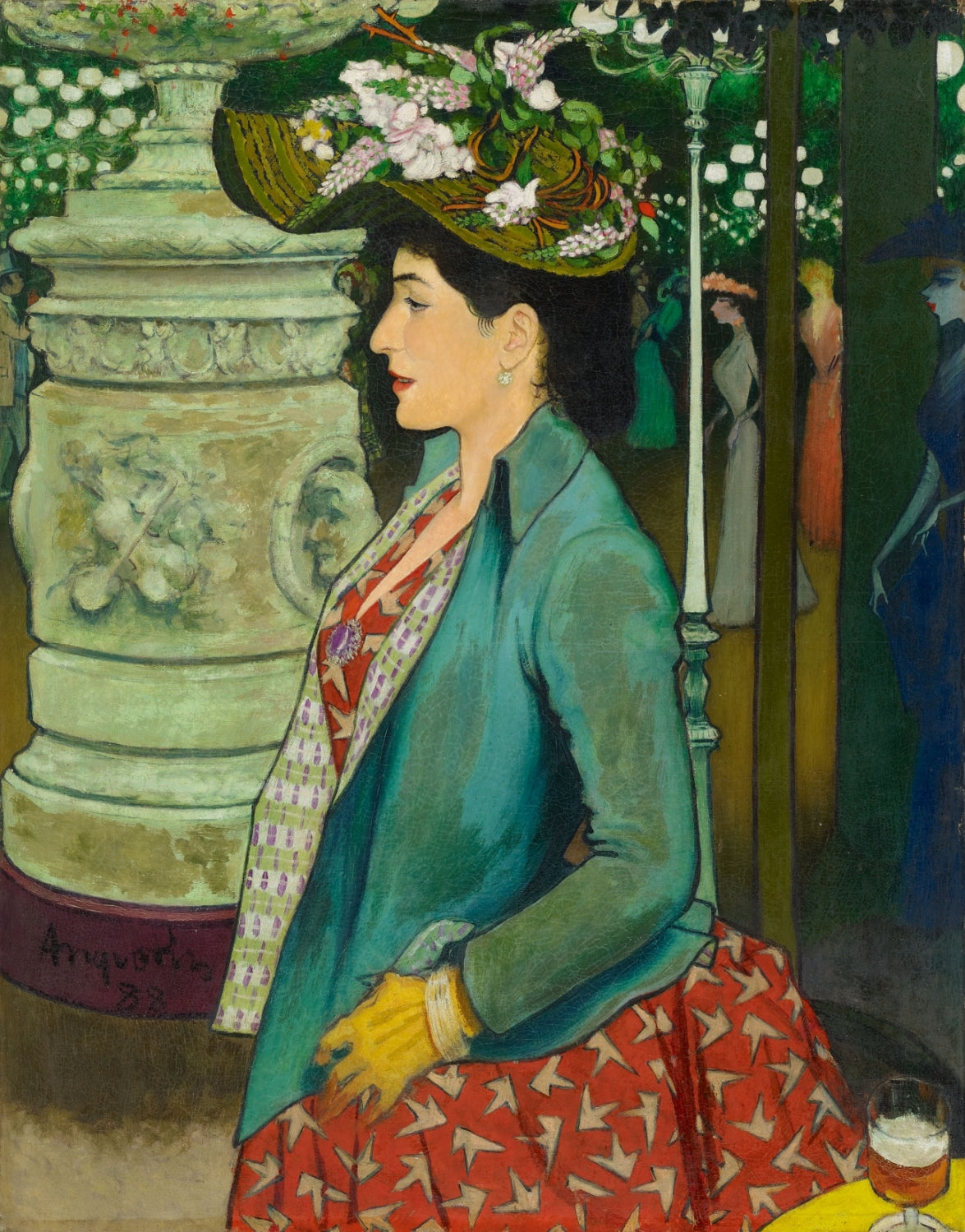 egant Woman at the elysee Montmartre by Louis emile Anquetin,A3(16x12")Poster