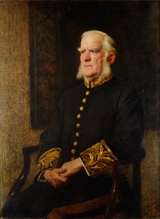 Sir Edward George Clarke (1841–1931), Solicitor General, vintage artwork by Solomon Joseph Solomon, 12x8" (A4) Poster