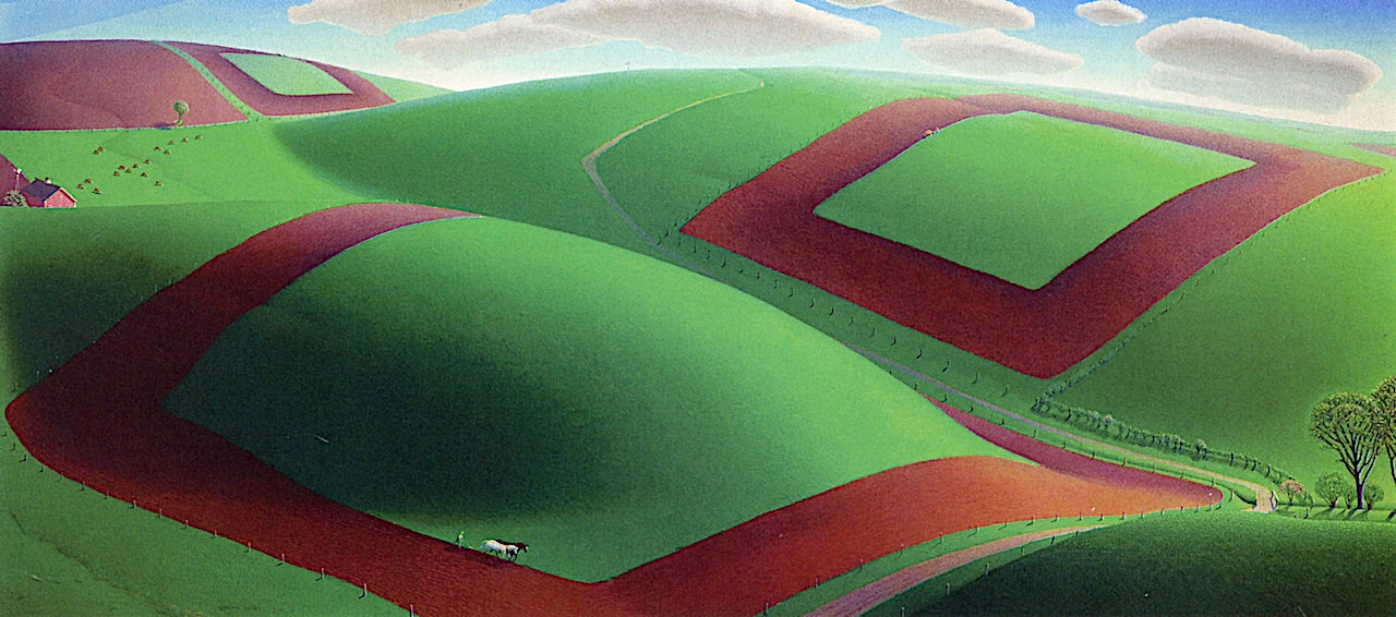 Spring Turning by Grant Wood,16x12(A3) Poster