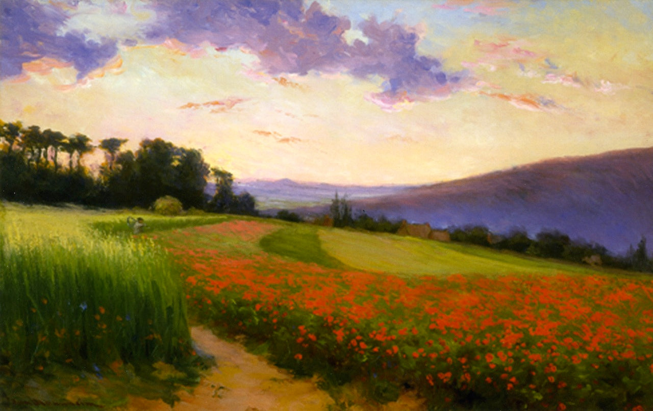 Field of Poppies by Jean Mannheim,A3(16x12")Poster