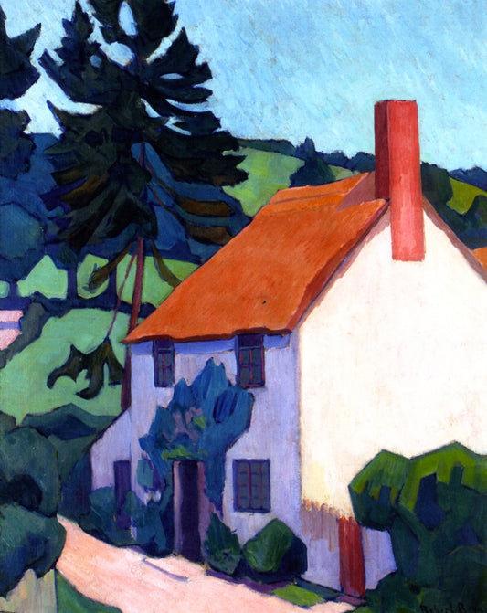 Devon Cottage, vintage artwork by Robert Bevan, 12x8" (A4) Poster