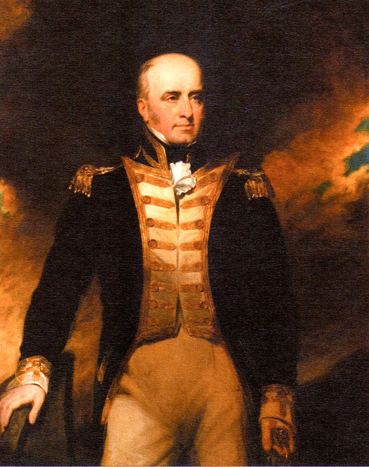 Vice-Admiral William (Lukin) Windham, vintage artwork by George Clint, 12x8" (A4) Poster