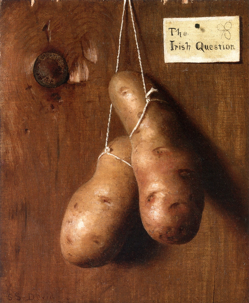 The Irish Question, vintage artwork by De Scott Evans, 12x8" (A4) Poster