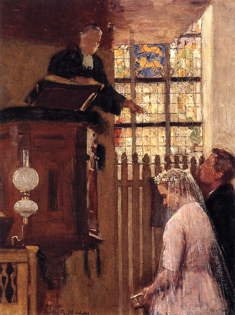 The Wedding (study) by Gari Melchers,A3(16x12")Poster