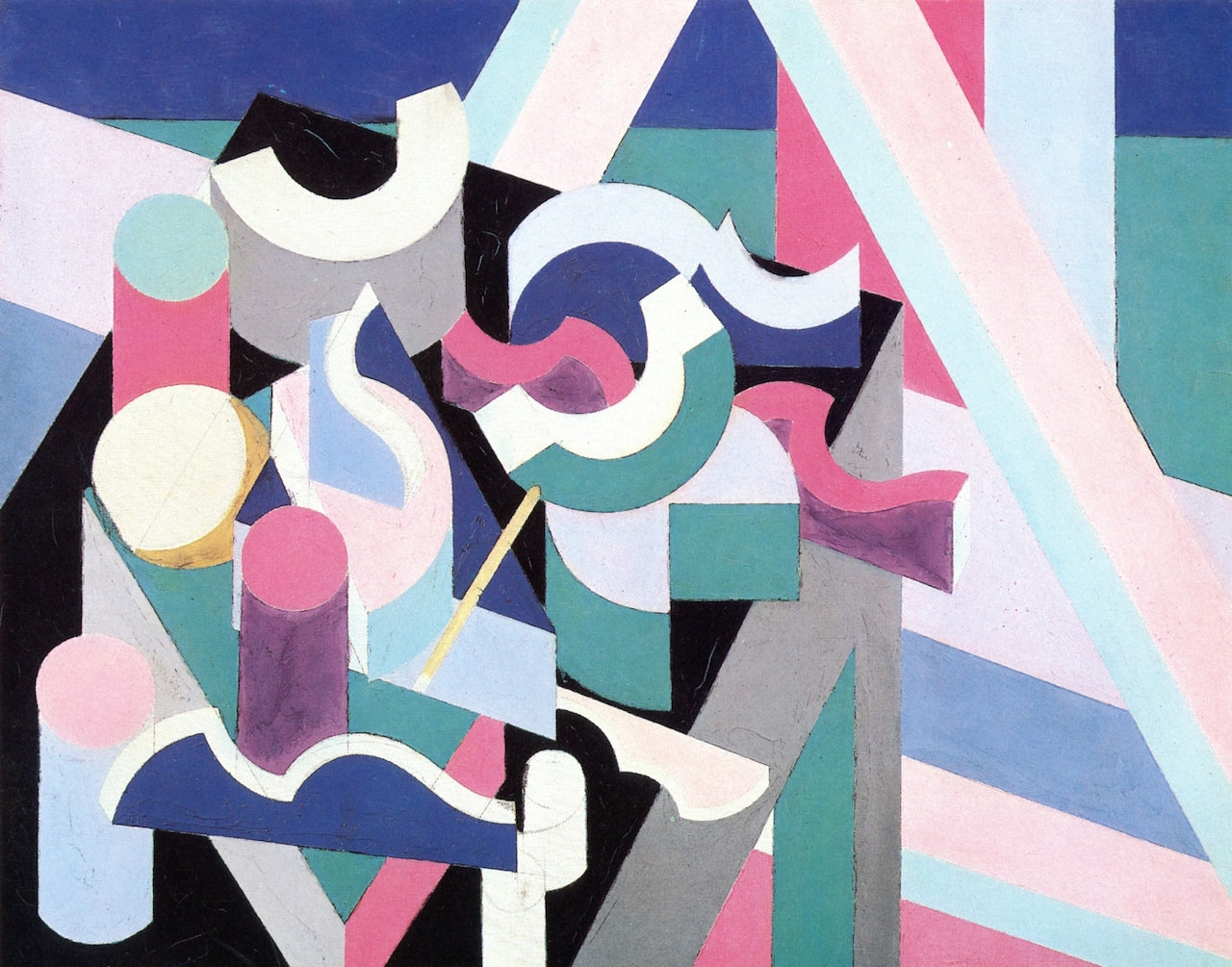 Forms on a Table, vintage artwork by Patrick Henry Bruce, 12x8" (A4) Poster