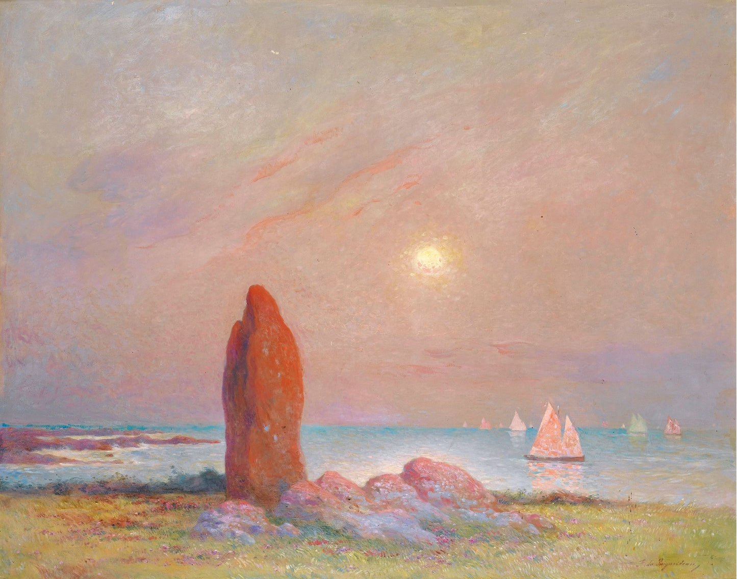 Menhir by Ferdinand du Puigaudeau,A3(16x12")Poster