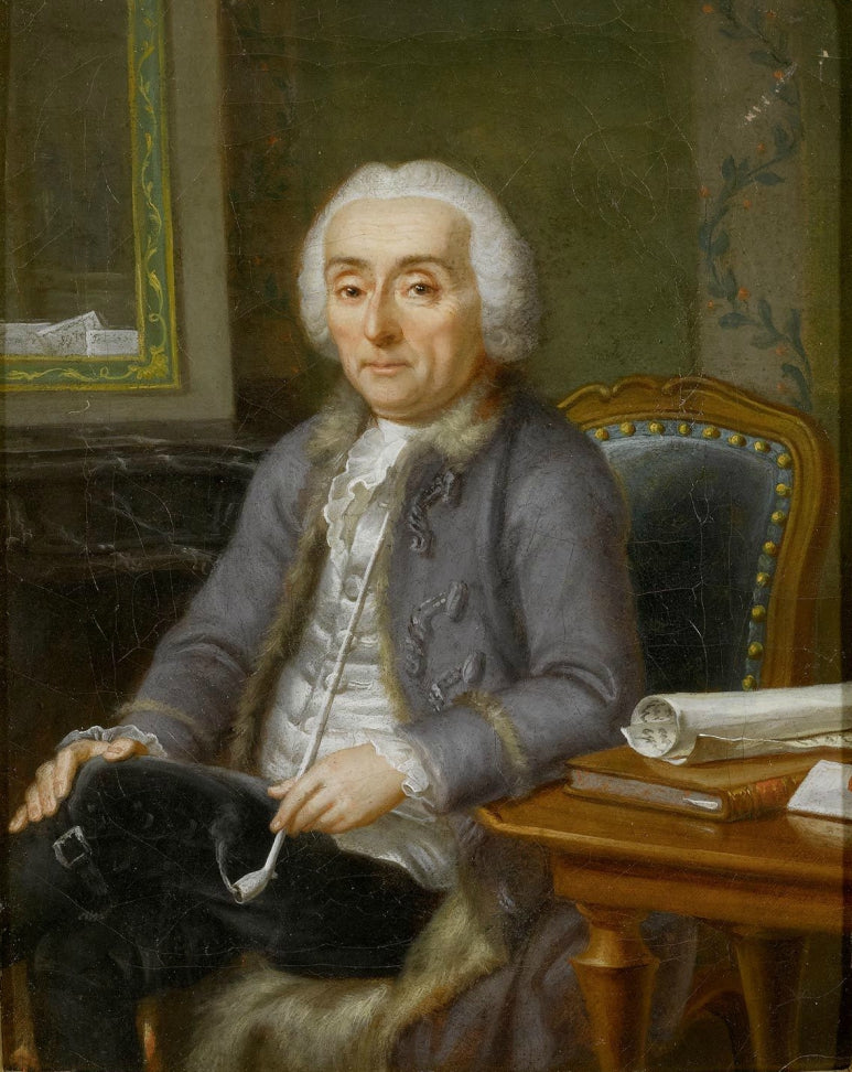 Portrait of Gottfried Franz Daniel Müller, vintage artwork by Emmanuel Jakob Handmann, 12x8" (A4) Poster