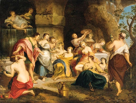 Telemachus on the Island of Calypso, vintage artwork by Nicolas Vleughels, 12x8" (A4) Poster