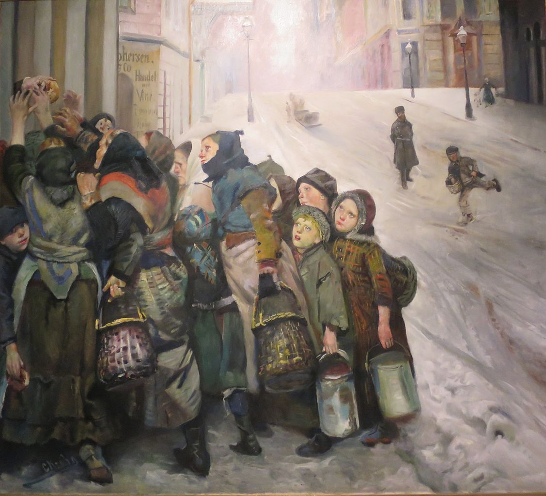 The Struggle for Existance, vintage artwork by Christian Krohg, 12x8" (A4) Poster