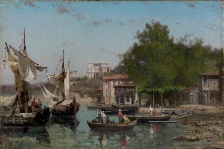 Beïcos sur le Bosphore, vintage artwork by Germain Fabius Brest, 12x8" (A4) Poster