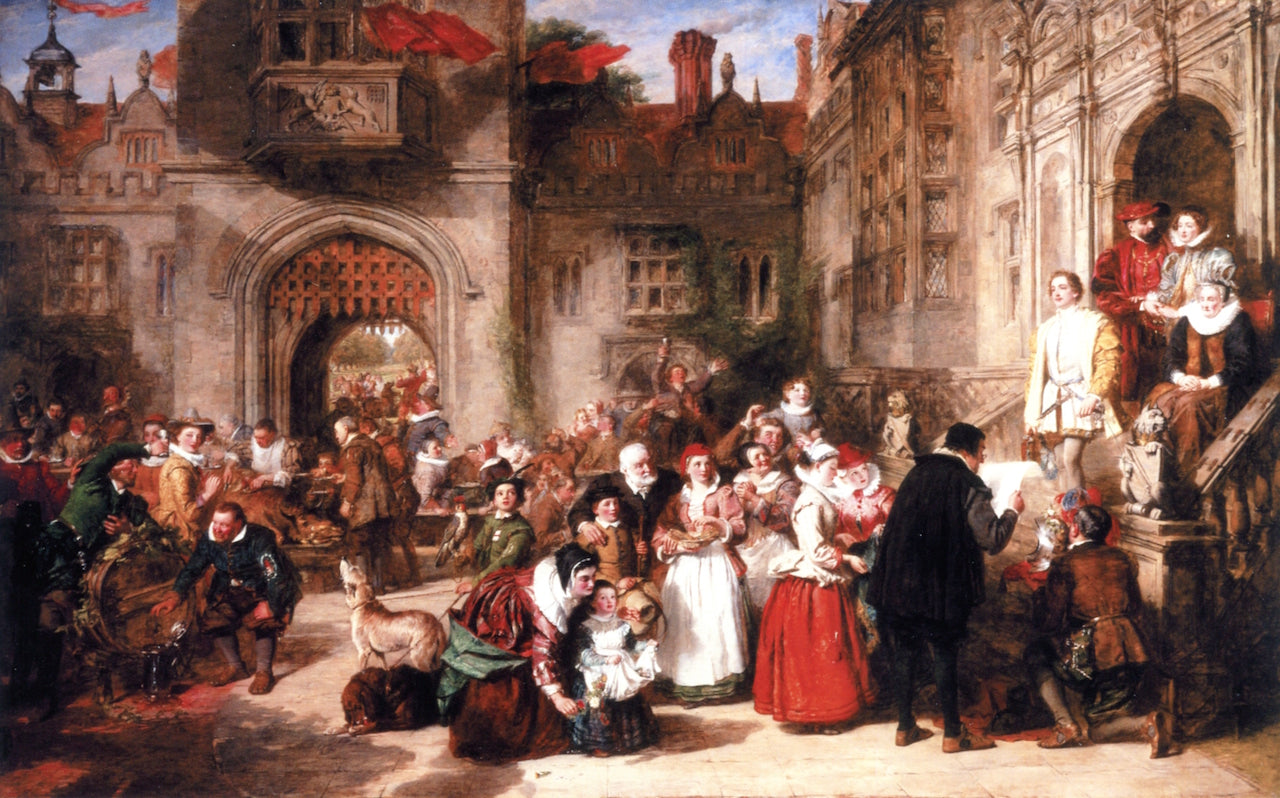 Coming of Age in the Olden Time, vintage artwork by William Powell Frith, A3 (16x12") Poster Print