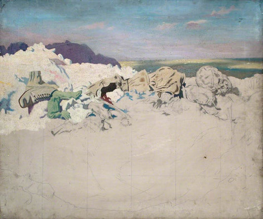Beaumont Hamel, vintage artwork by Sir William Orpen, R.A., R.H.A., 12x8" (A4) Poster