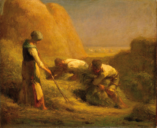 The Hay Trussers, vintage artwork by Jean-François Millet, A3 (16x12") Poster Print
