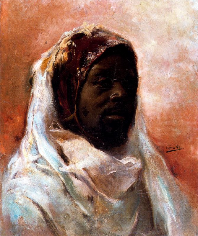Retrato de Negro by Cecilio Pla y Gallardo,A3(16x12")Poster
