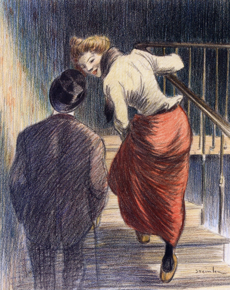 Bonsoir Monsieur! by Theophile-Alexandre Steinlen,A3(16x12")Poster