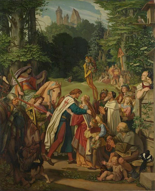 The Return of the Earl of Equals, vintage artwork by Moritz von Schwind, A3 (16x12") Poster Print