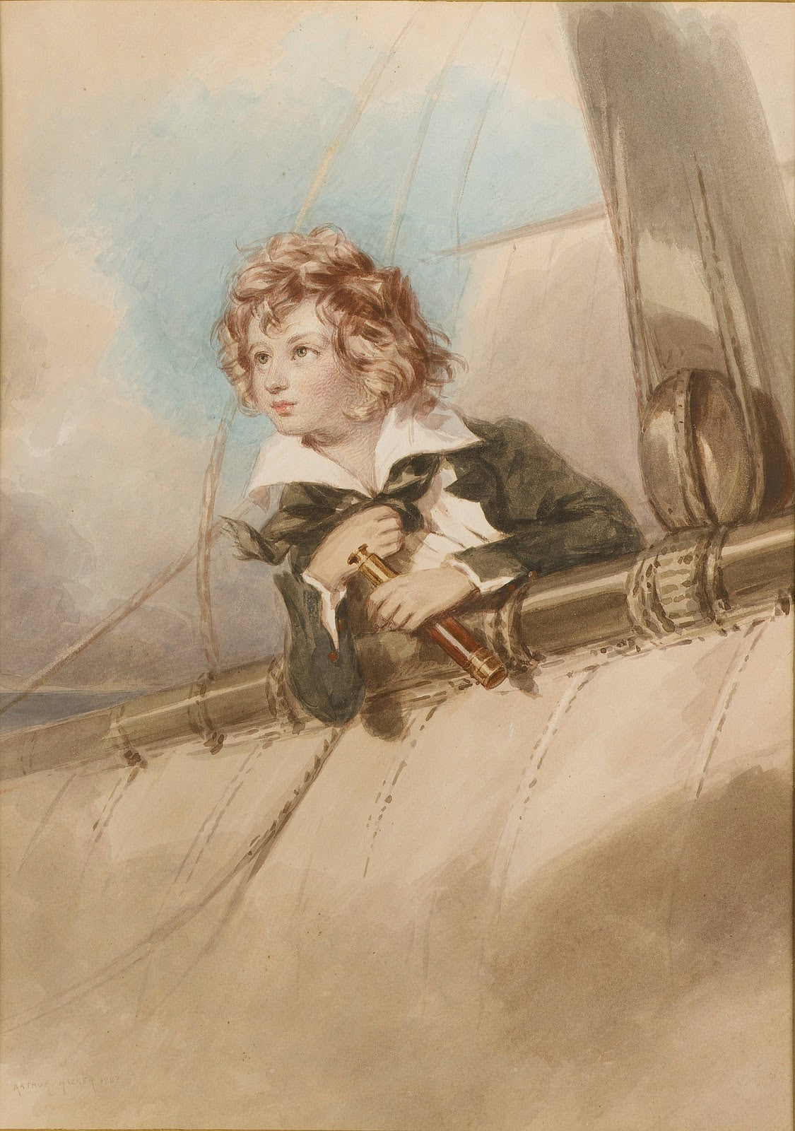 Young Nelson, vintage artwork by Arthur Hacker, 12x8" (A4) Poster
