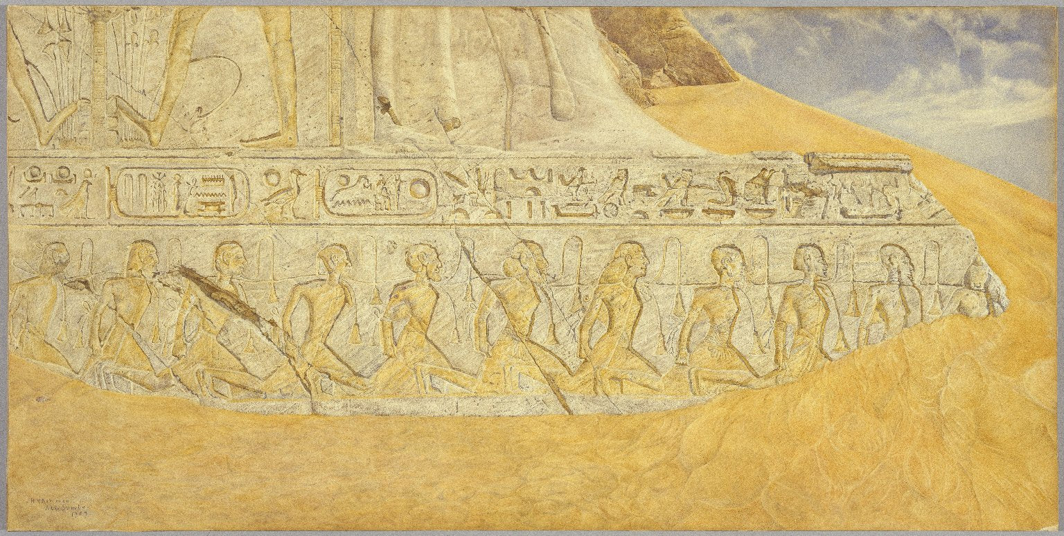 Captives of Ramses II, vintage artwork by Henry Roderick Newman, 12x8" (A4) Poster