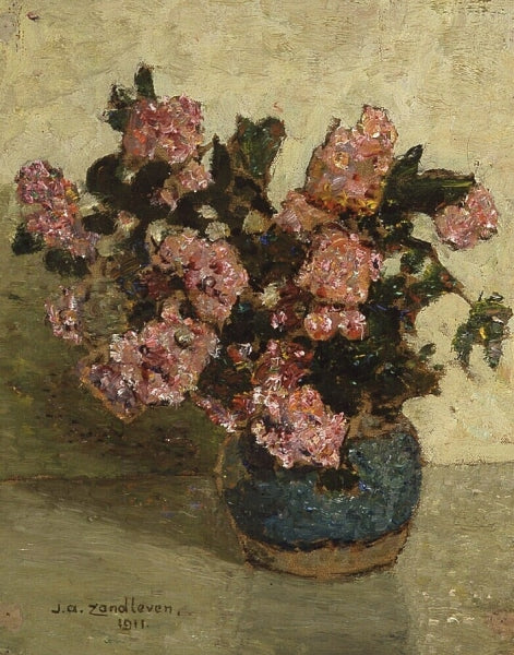 Gingerjar with Pink Flowers by Jan Zandleven,A3(16x12")Poster