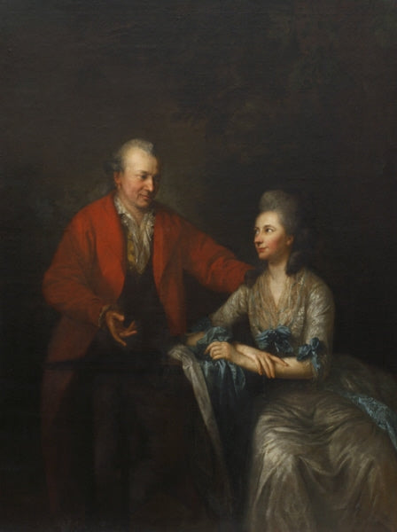 Chancellor Carl Christoph Hoffmann with his wife Friederike, vintage artwork by Anton Graff, 12x8" (A4) Poster