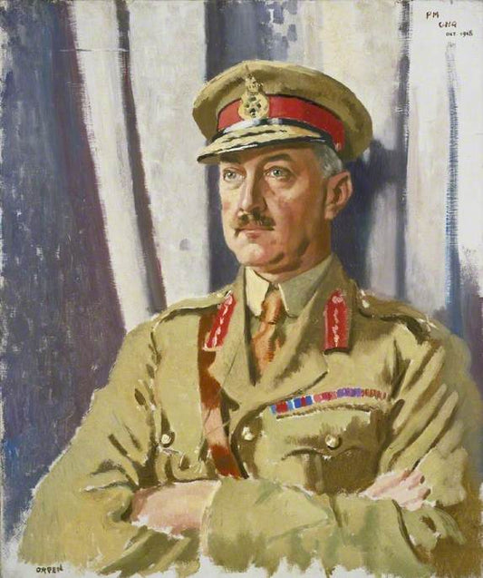 Brigadier-General William Thomas Francis Horwood (1868-1943), DSO, vintage artwork by Sir William Orpen, R.A., R.H.A., 12x8" (A4) Poster