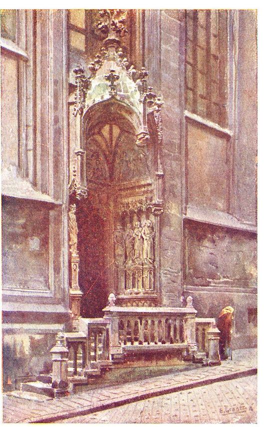 Maria am Stade Wien, vintage artwork by Ernst Graner, 12x8" (A4) Poster