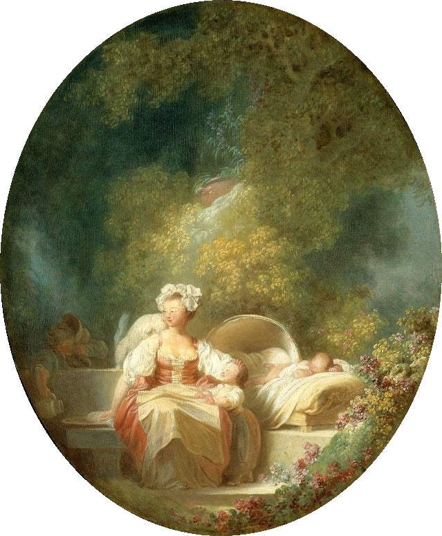 Good Mother, vintage artwork by Jean-Honore Fragonard, 12x8" (A4) Poster