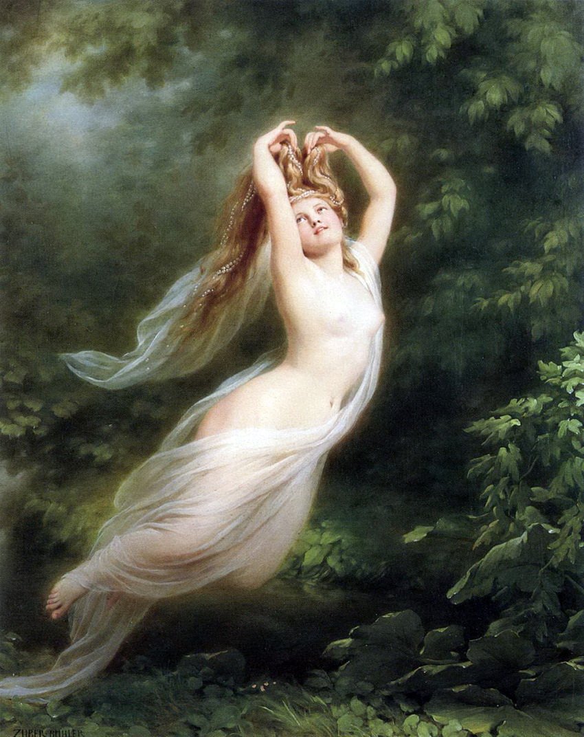 The Dew, vintage artwork by Fritz Zuber-Buhler, 12x8" (A4) Poster