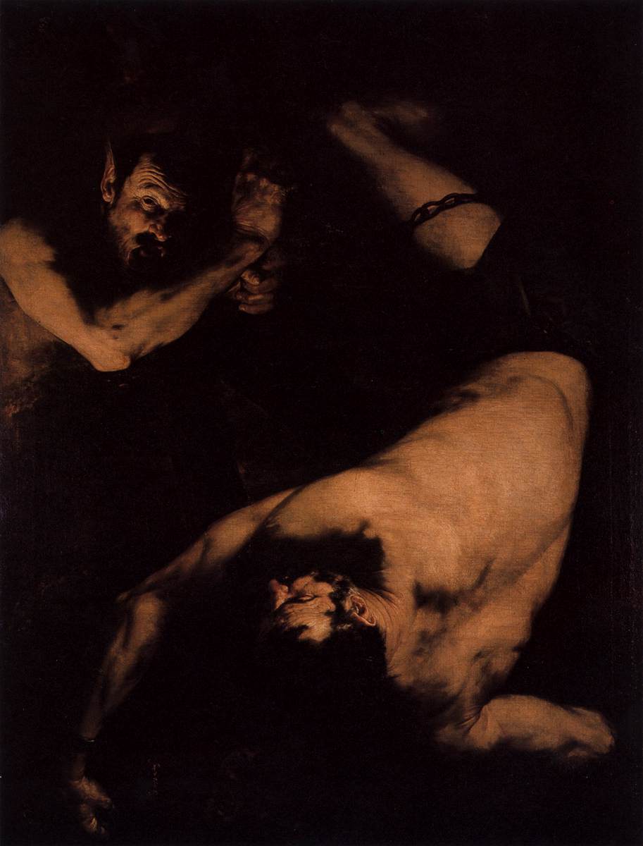Ixion, vintage artwork by Jusepe de Ribera, 12x8" (A4) Poster