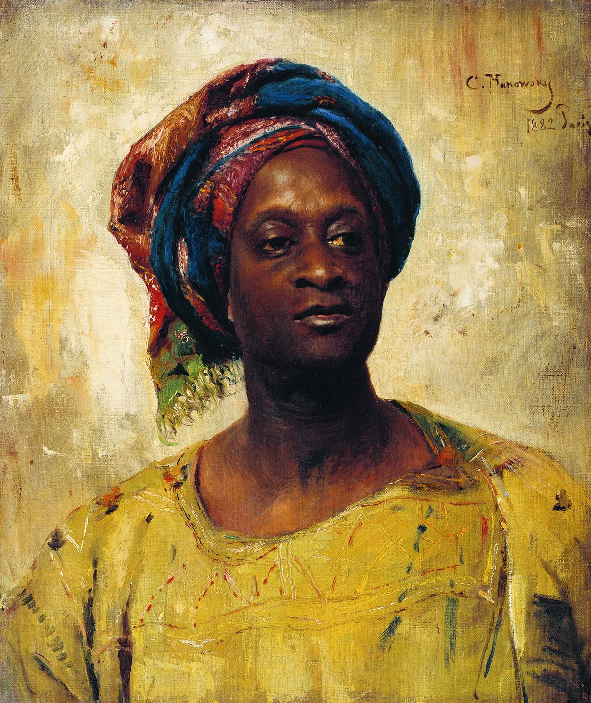 Arab with a Turban, vintage artwork by Konstantin Yegorovich Makovsky, 12x8" (A4) Poster
