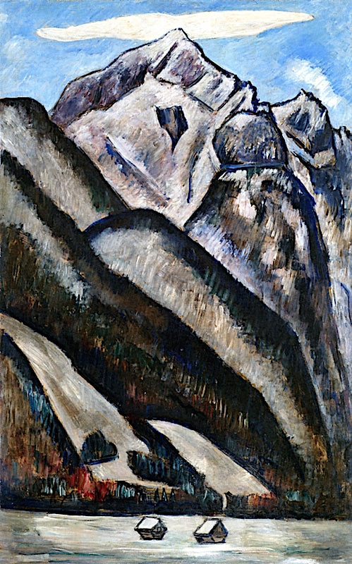 Garmisch-Parten-kirchen, vintage artwork by Marsden Hartley, 12x8" (A4) Poster