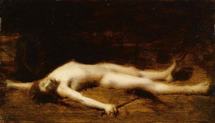 Bara, vintage artwork by Jean-Jacques Henner, 12x8" (A4) Poster