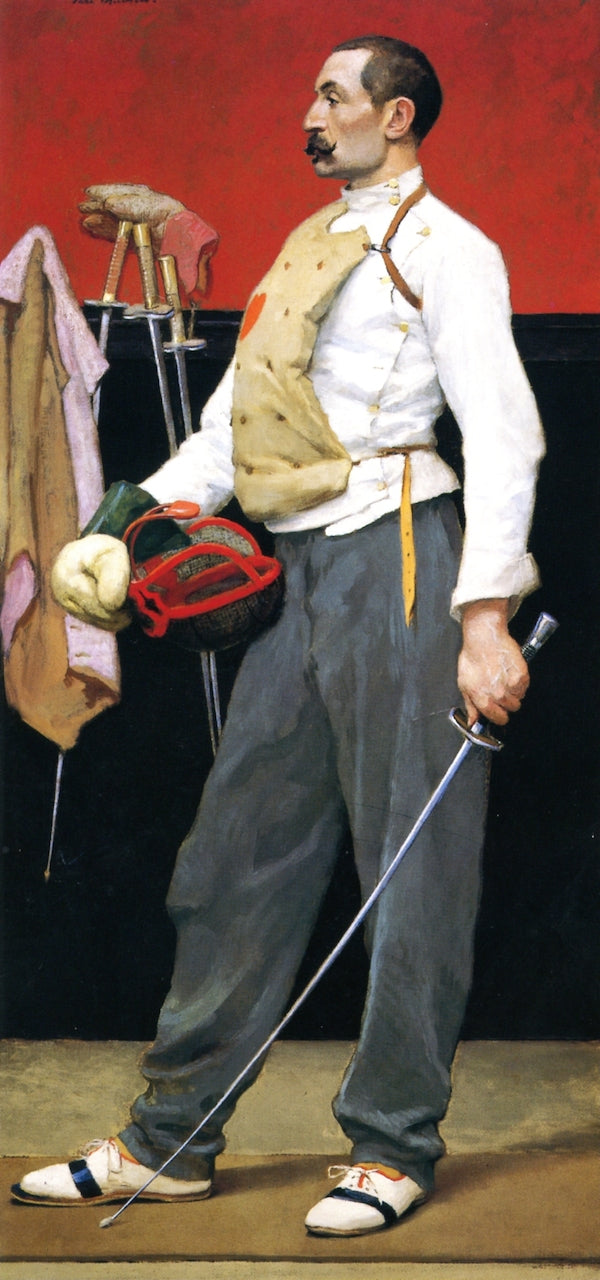 The Fencer, vintage artwork by Gari Melchers, 12x8" (A4) Poster