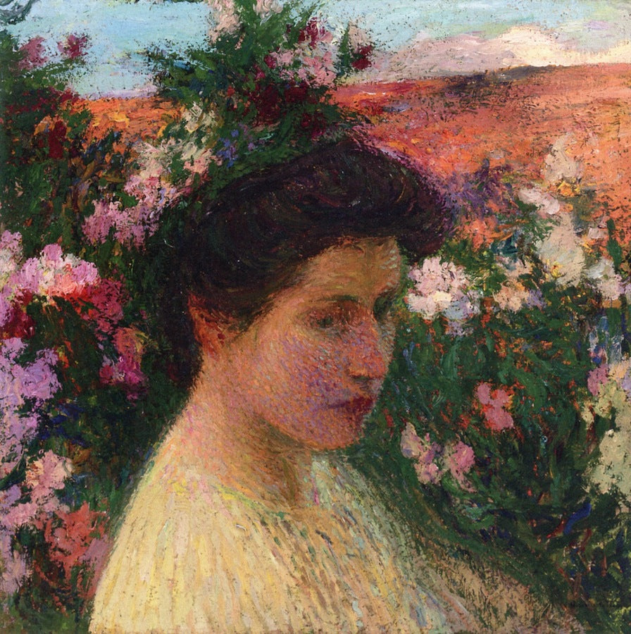 Dans les fleurs by Henri Martin,A3(16x12")Poster