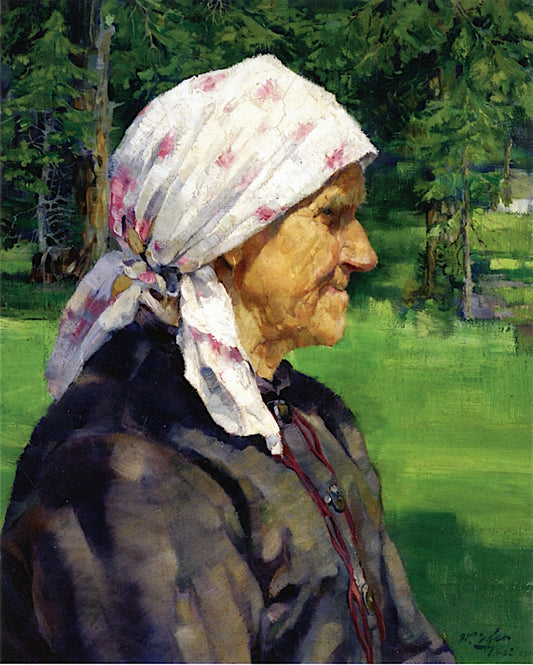 Tyrollean Woman - Plein Air by Walter Ufer,16x12(A3) Poster