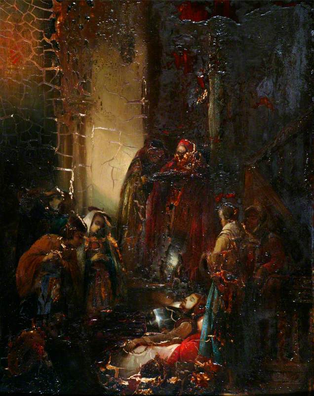 The Knight's Funeral, vintage artwork by Jan August Hendrik Leys, A3 (16x12") Poster Print