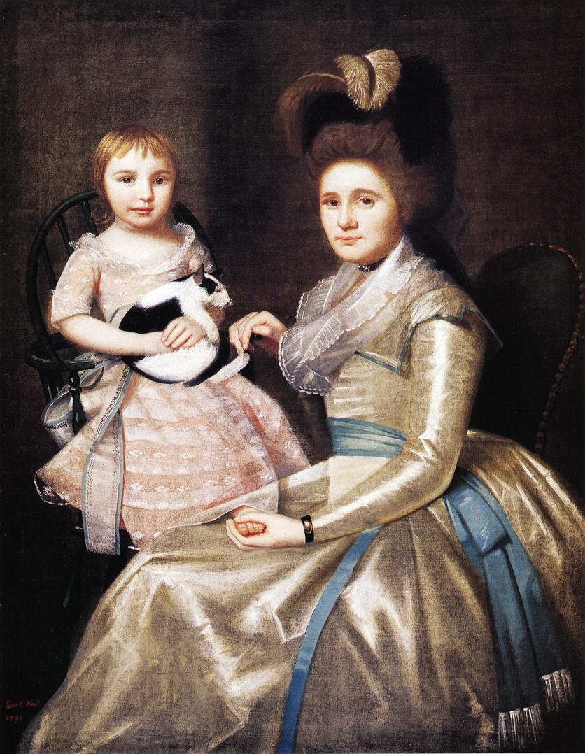 Mrs. William Taylor and Son Daniel, vintage artwork by Ralph Earl, 12x8" (A4) Poster